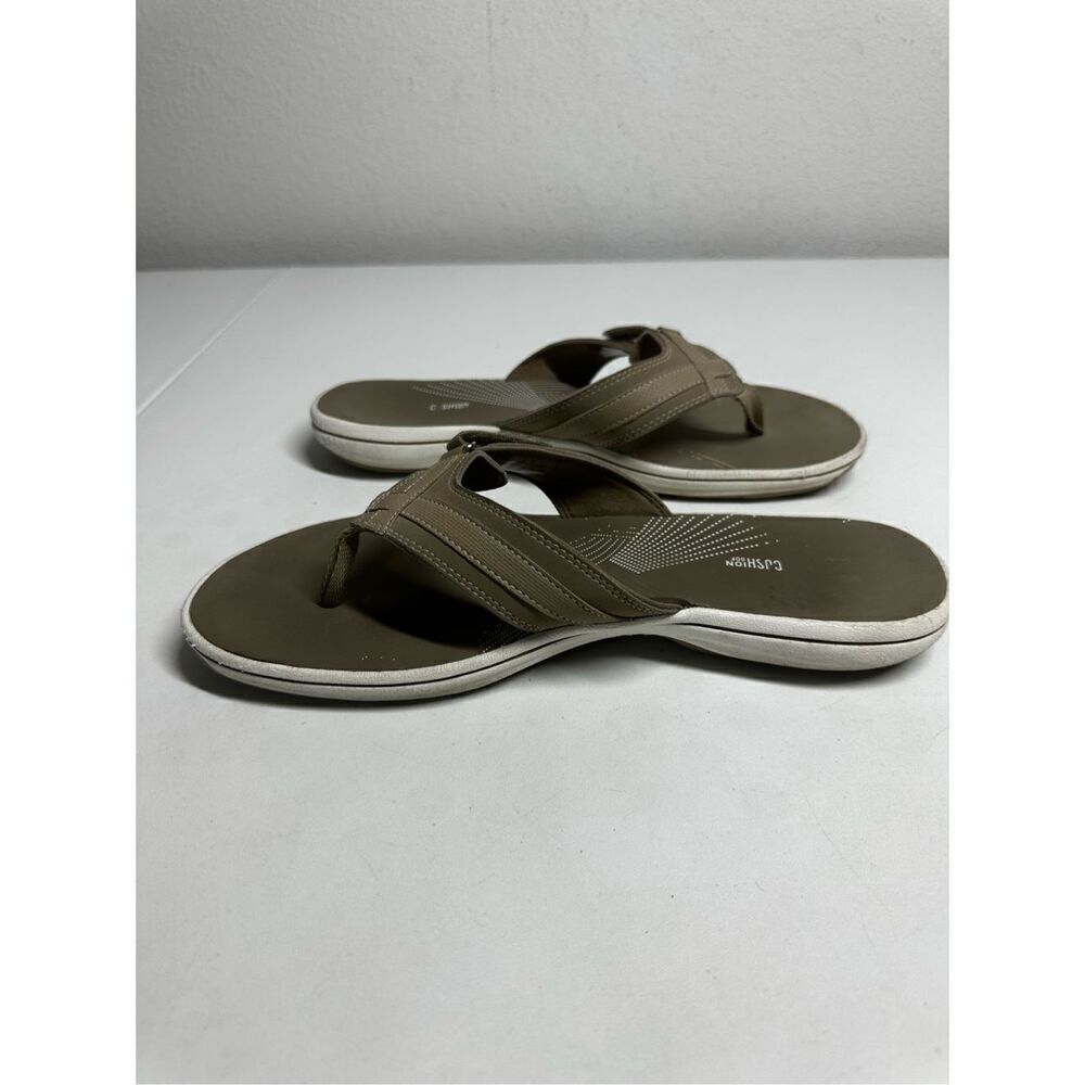 Clarks Breeze Sea Sandals Taupe Women's 10 M Tan White - Picture 7 of 11